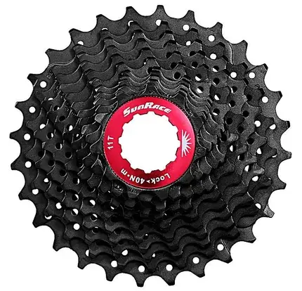 Dagaanbieding SUNRACE Cassette 11 speed CSRX1 11-36T - zwart/rood