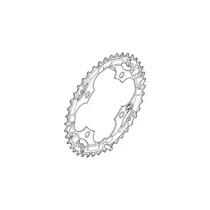 Alleen Vandaag Kettingblad Shimano 42T Acera 3x7/8 104mm Zwart