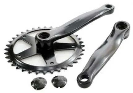 VINTY Crankstel 36T ST 1/8" - 152 mm crankarm - zwart Goedkoop