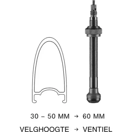 Hoge Kwaliteit SCHWALBE TUBELESS VENTIEL SCHWALBE 60MM