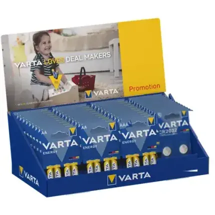 Koopje VARTA Varta batterij display Energy AA + AAA + CR2032