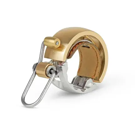 Knog Oi Luxe Large Fahrradklingel, 23.8 - 31.8mm, brass Must-Have