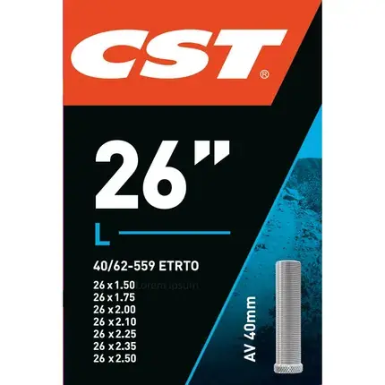 CST Binnenband 26x1,75-1.90-2.30 ETRTO 40/62-559, Beperkt Aanbod
