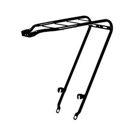 Gecertificeerd STECO achterdrager doorlopend zwart glans 27-28"