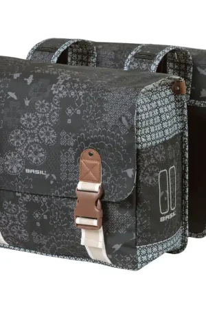 Tijdelijk Beschikbaar Basil fietstas dubbel Boheme charcoal 35L