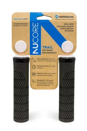 Gratis Retour Herrmans handvatten Nucore Grip trail wave 130mm zwart