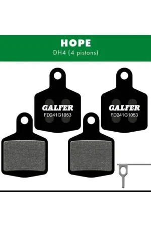 Fabrieksprijs Galfer Remblokken set voor 4 zuigers Bike Hope DH4 (x2)