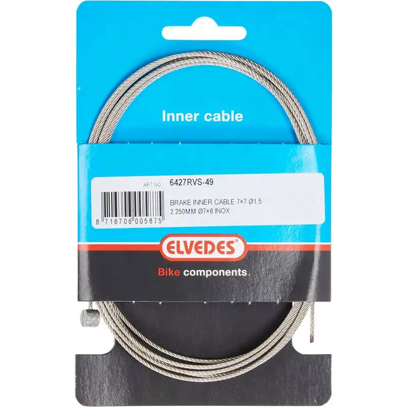 Alleen Vandaag Elvedes rem binnenkabel rvs 49dr nippel 7×6