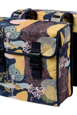 Seizoensaanbieding Basil fietstas dubbel Mara XL Reef night bleu 35L