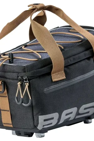 Alleen Vandaag Basil dragertas Miles trunkbag grijs/zwart MIK 7L