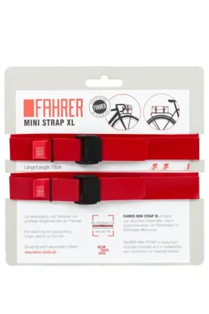 FAHRER Cargo Mini strap XL 70x2cm rood (2 stuks) Tijdelijk Beschikbaar