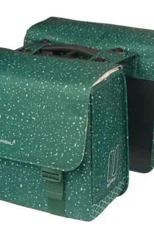Superprijs Basil fietstas dubbel Flair groen MIK 35L