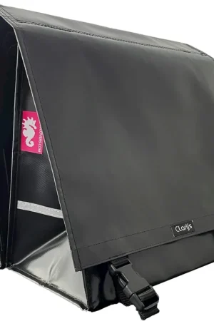 Clarijs fietstas dubbel L PVC 40L met uitsparing zwart Exclusieve Aanbieding