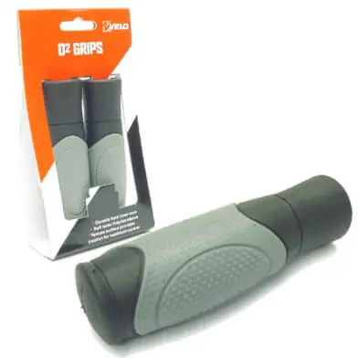 Velo handvatten kraton/gel 125mm zwart/grijs Direct Verzonden