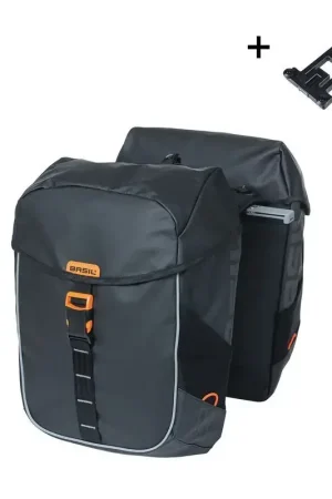 Seizoensaanbieding Basil Waterdichte canvas achtertas Miles Tarpaulin Mik 2.0