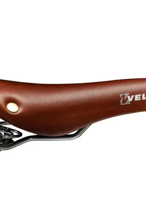Laatste Versie VELO Zadel met leren veer + klinknagel
